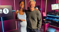 Pregnant Vick Hope beams on final day at Radio 1 as Jamie Laing sends her off on maternity leave with cards and cake