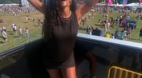 Pregnant Vick Hope parties at BBC Radio One’s Big Weekend after going on maternity leave