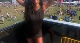 Pregnant Vick Hope parties at BBC Radio One’s Big Weekend after going on maternity leave