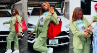 Proud husband, BLord shares pics as wife goes for NYSC after graduating from medical school