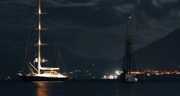 The Bayesian, pictured left, capsized and sunk off the coast of Sicily after anchoring near Porticello to shelter from the forecast thunderstorm