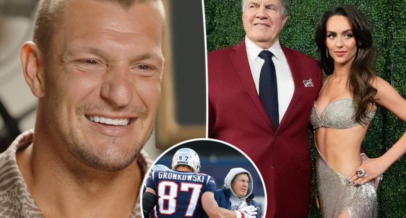 Rob Gronkowski bursts out laughing at joke about Bill Belichick’s 24-year-old girlfriend Jordon Hudson