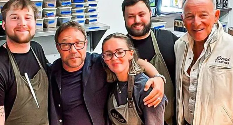 Rock legend Bruce Springsteen & actor Stephen Graham surprise staff at Huddersfield restaurant