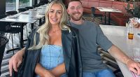 NRL star Jackson Hastings is pictured with his partner Amelia Smith, who is at the centre of a rumour about a feud between WAGs at the Newcastle Knights
