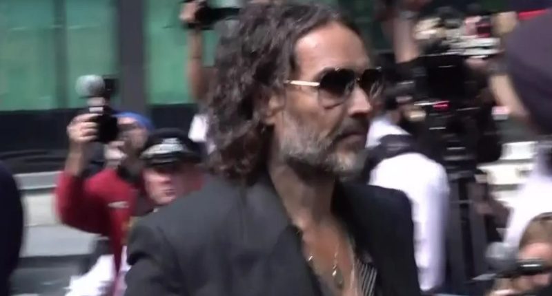 Russell Brand arrives at court accused of raping woman after Labour conference & dragging another into toilet at party