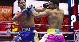 Ryan Garcia gets floored in Times Square as he suffers shock defeat by Rolly Romero on return from suspension
