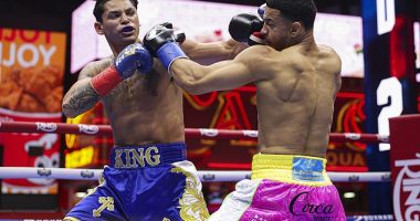 Ryan Garcia gets floored in Times Square as he suffers shock defeat by Rolly Romero on return from suspension