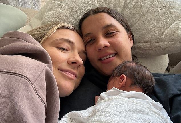 Sam Kerr and Kristie Mewis announce the birth of their first baby - as they reveal the newborn's VERY unusual name