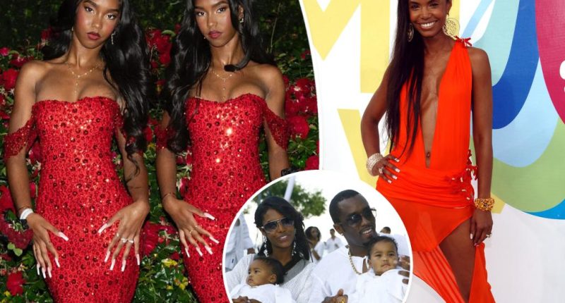 Sean ‘Diddy’ Combs’ twin daughters, Jessie and D’Lila, channel mom Kim Porter in glitzy red prom dresses