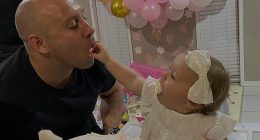 Shattered MMA fighter dad flies in after his daughter's horrific death - as the toddler was found dying in the front yard from 'multiple wounds' and her mum is charged with murder