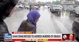 Rep. Ilhan Omar (D-Minn.) fled the scene and gave a nonchalant shrug-off when asked about the murder or two Israeli Embassy staffers in Washington, D.C. overnight on May 22