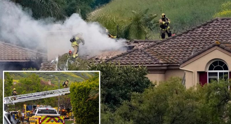 Small plane crashes into Simi Valley neighborhood in Southern California