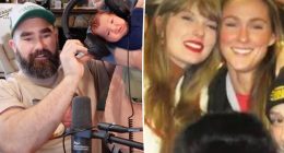 Taylor Swift’s first meeting with Jason and Kylie Kelce’s new baby revealed