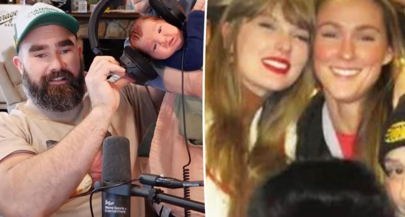 Taylor Swift’s first meeting with Jason and Kylie Kelce’s new baby revealed