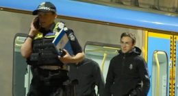 Four teenagers have been arrested after an alleged stabbing on a Melbourne train last night.