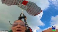 Nicky Harty took on the jump to raise money for a domestic abuse charity and said she initially felt incredible