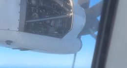 Looking out of the windows, they were stunned to see the engine cover coming loose, bending upwards and downwards under strong air currents