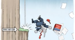 Republicans Drop In Polls Over First 100 Days by R.J. Matson, Portland, Maine.