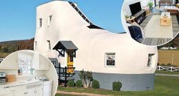 This wild Airbnb is shaped like a massive boot — and is a short drive from NYC