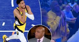 Tyrese Haliburton’s dad shown in wild bar celebration — as Charles Barkley pleads for his mercy