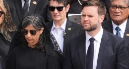 Usha Vance's Inaugural Mass Accessory Distracts From Boxy Frock With Its Potential MAGA Nod