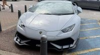 A man accused of parking his luxury supercar in a disabled parking bay has defended himself with the ultimate 'clapback' (Pictured: The grey Lamborghini that caused a major parking debate on Facebook)