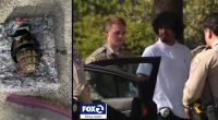‘Capable of detonating’: Man allegedly hurls live grenade ‘with safety pin partially removed’ as he flees cops in stolen car