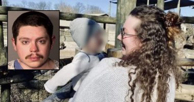 ‘Found another man she loved more’: Husband who fatally bludgeoned wife after they ‘opened up’ marriage then set fire to family home with baby inside learns his fate