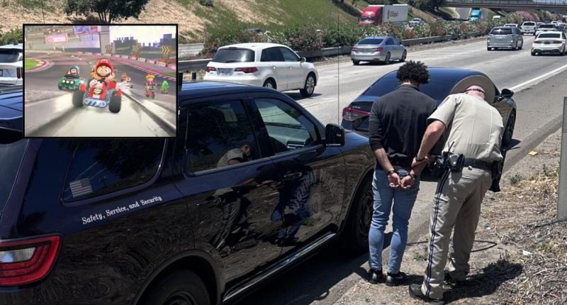 ‘Game Over’: Cops stop motorist for alleged ‘Mario Kart style driving,’ speeding and weaving on highway