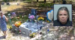 ‘Habitual cemetery thief’ stole items from graves to use as landscaping art at her home, cops say