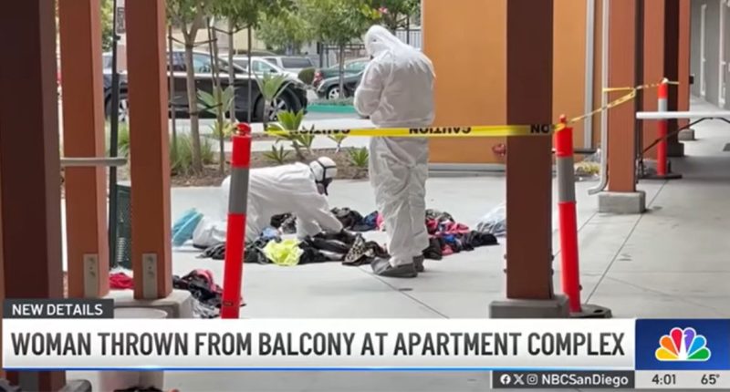 ‘Heaves her over the balcony’: Boyfriend threw girlfriend ‘head first’ off third floor after she did the same to his stuff, police say