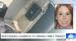 ‘It’s in the back of the car!’: Women found GPS tracker on car months before estranged husband murdered her and took kidnapped 4-year-old to Walmart, police say