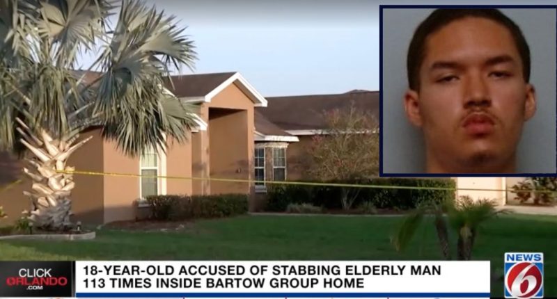 ‘Like the devil showed up at the door’: Teen has ‘no regrets’ after stabbing 81-year-old roommate 113 times because he was ‘already dying,’ police say