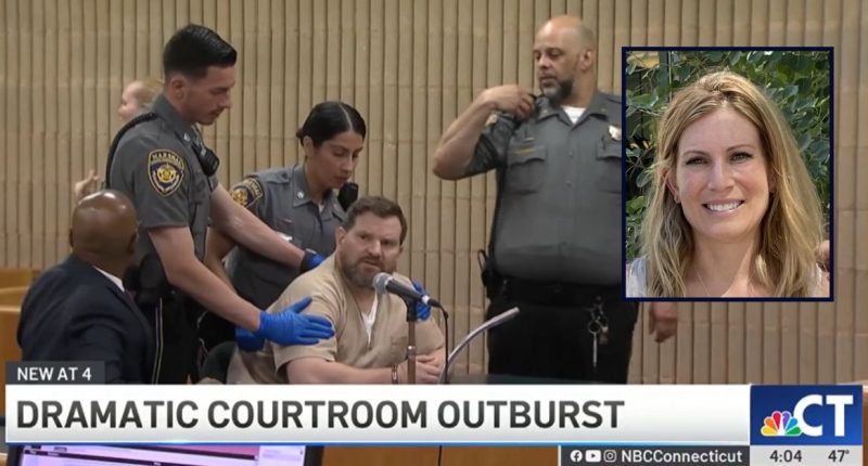 ‘Watch your mouth’: Ax murderer goes on expletive-laden rant before being sentenced to decades in prison for killing ex-girlfriend in front of toddler