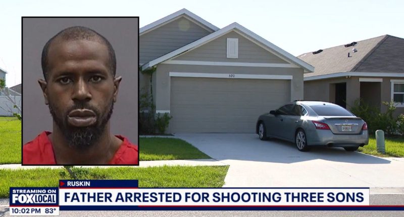 ‘You won’t make it to Wednesday’: Dad shot his 3 sons during a fight over a car then threatened to kill them after his arrest, police say