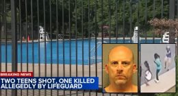 'Attacked me and followed me': Lifeguard allegedly shoots 2 teens outside pool, killing 1 and wounding other, claims he 'defended' himself and victims tried stealing his bike