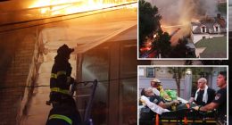 13 firefighters injured, 1 critically, as fast-moving blaze tears through 3 Bronx homes: ‘Like a movie’