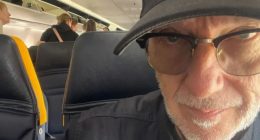 80s pop icon looks unrecognisable on RyanAir flight… can you tell who it is?