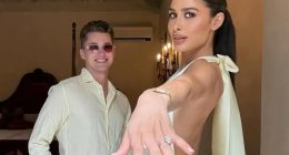 AJ Pritchard’s fiance flashes HUGE engagement ring three months after proposal