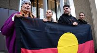 Mardathoonera woman Raelene Cooper (centre) previously launched legal action against the Commonwealth in a bid to compel it to consider a heritage application to protect rock art, with the Federal Court to hear the case in mid-July