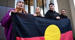 Mardathoonera woman Raelene Cooper (centre) previously launched legal action against the Commonwealth in a bid to compel it to consider a heritage application to protect rock art, with the Federal Court to hear the case in mid-July