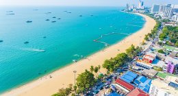 The government has issued a warning for Aussies heading to Thailand after a bomb was found near Phuket International Airport this week (Pattaya is pictured)