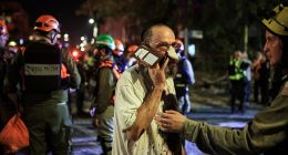 Several people were injured after Tehran last night launched a barrage of missiles at Tel Aviv in revenge for attacks on its nuclear sites