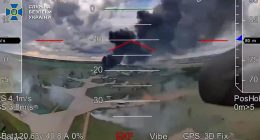 The Ukrainian military has released this new footage of its devastating drone attack that left dozens of Vladimir Putin's irreplaceable nuclear bombers up in flames