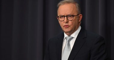 Prime MInister Anthony Albanese (pictured) fronted the media shortly after 11.30am on Monday - more than 24 hours after the US President unleashed a series of 'bunker bombs' on three of Iran's nuclear sites in a serious escalation of the conflict raging in the Middle East