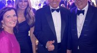 Former Prime Minister Scott Morrison has slammed Anthony Albanese for failing to speak publicly for almost 24 hours on the US strike on Iranian nuclear facilities (pictured: Jenny Morrison, Melania Trump, Donald Trump and Scott Morrison)