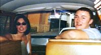 Joanne Lees and Peter Falconio, pictured in their distinctive orange Kombi van, were tricked into stopping by Murdoch. He killed Peter before Joanne escaped