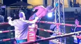 Ivan Parshikov suffered an electric shock then collapsed at a 'Weed Boxing' event in Thailand
