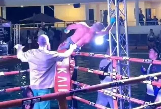 Ivan Parshikov suffered an electric shock then collapsed at a 'Weed Boxing' event in Thailand