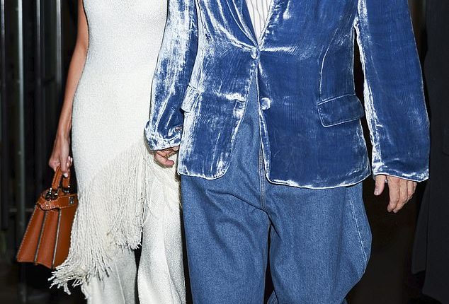 Brad Pitt, 61, showed off yet another wild look as he stepped out with girlfriend Ines de Ramon, 32, for a romantic date night in NYC on Saturday